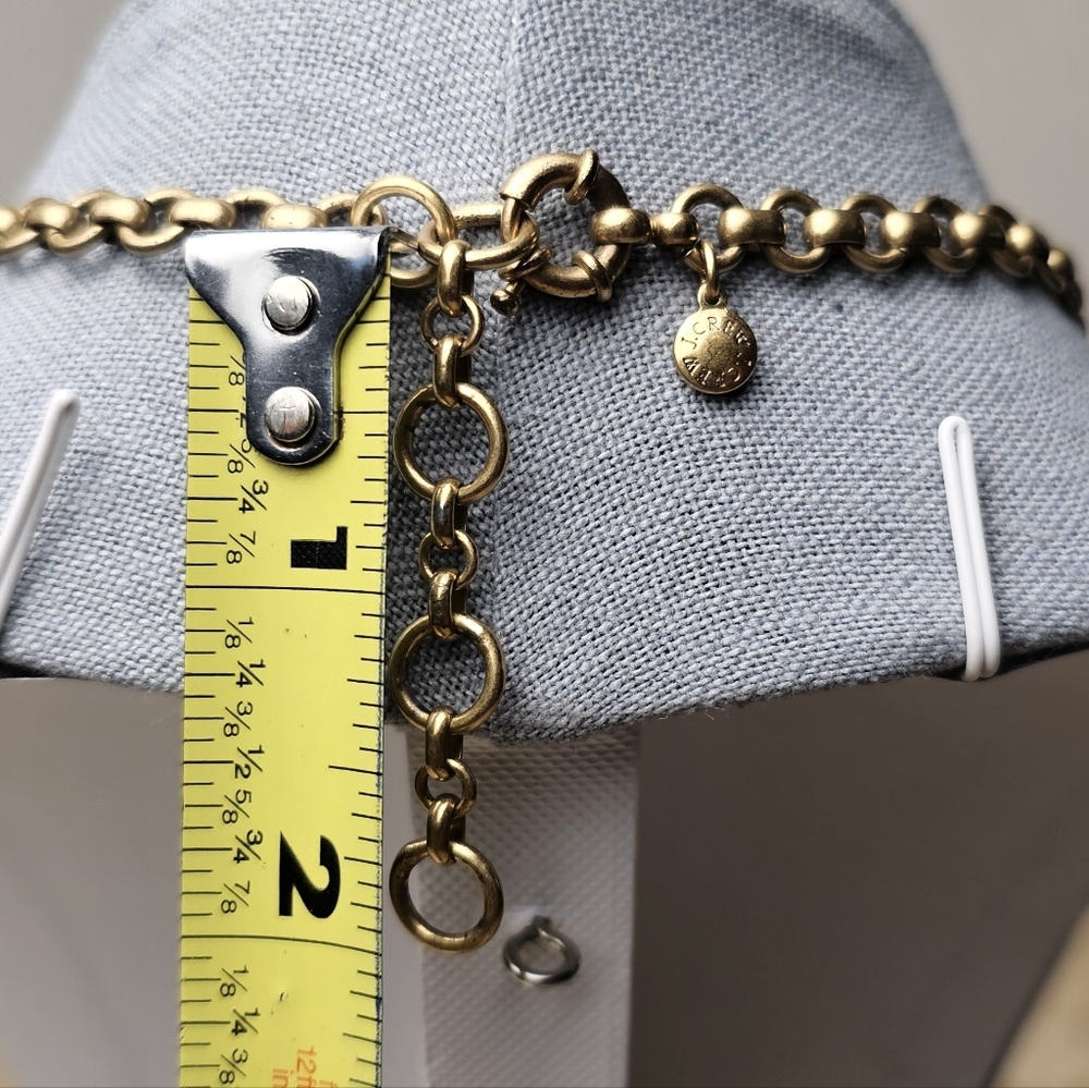 [J. CREW] Art Deco Style Gold, Taupe & Charcoal Gray Statement Necklace - Picture 12 of 16